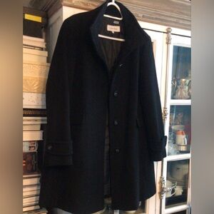 Calvin Klein Black Wool Coat, 8